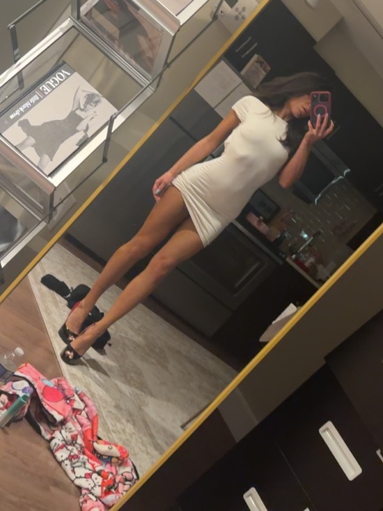Meshki Dresses & Skirts - White Short Sleeve Bodycon Mini Dress Meshki Backless